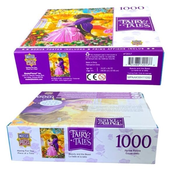 Beauty and the Beast Fairytale Puzzle 1000 piece Jigsaw Puzzle 26.75 x 19.25 - Picture 3 of 16